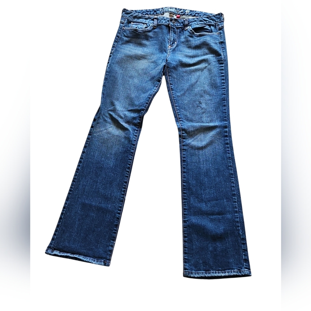 Guess Jeans Carla Boot Cut Low-rise Vintage Blue Denim Embroidery